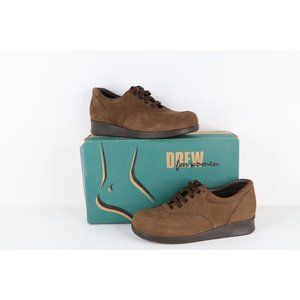 NOS Vintage 90s Streetwear Womens 7 M Nubuck Leather Platform Shoes Sneakers